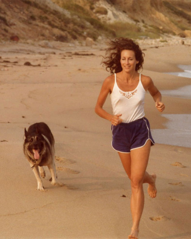 Brenda Boozer On Beach with Dog 2